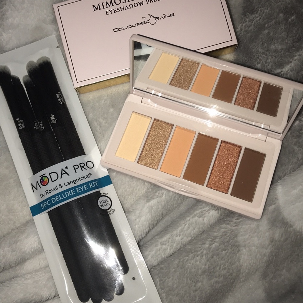 Colored raine eyeshadow pallete brush set